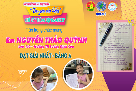Hội thi viết chữ đẹp trực tuyến Em Yêu Chữ Việt - Nhà Thiếu nhi Quận 3