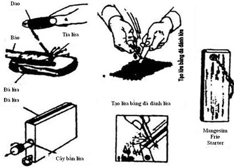 Cách nấu ăn và tạo ra lửa trong trại