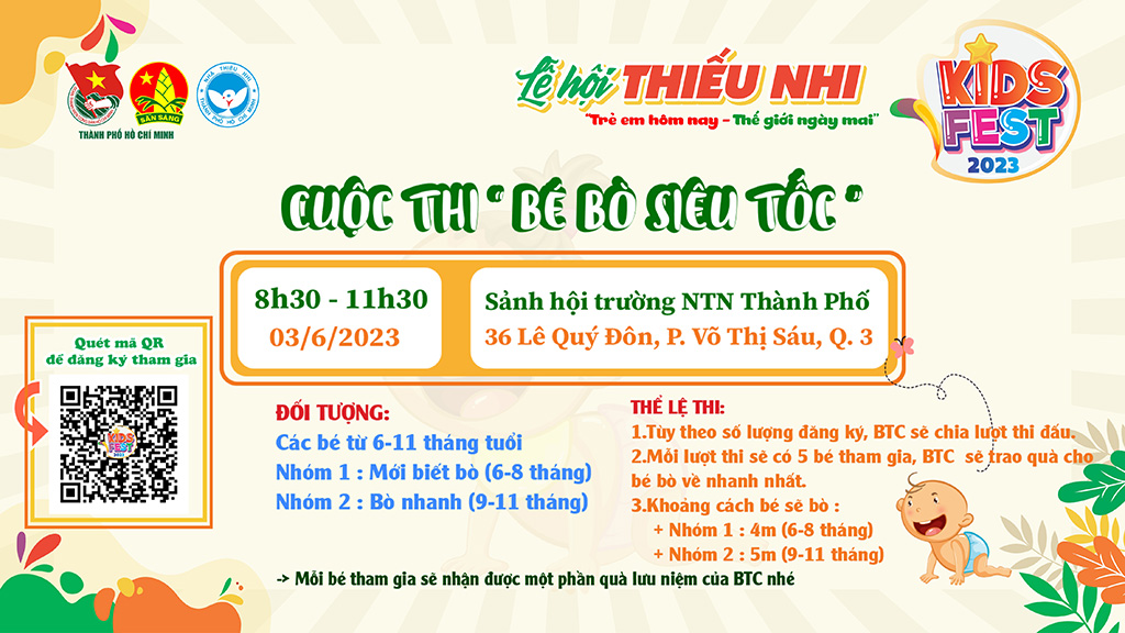 Đăng ký tham gia các nội dung Lễ hội Thiếu nhi - Kids Fest 2023