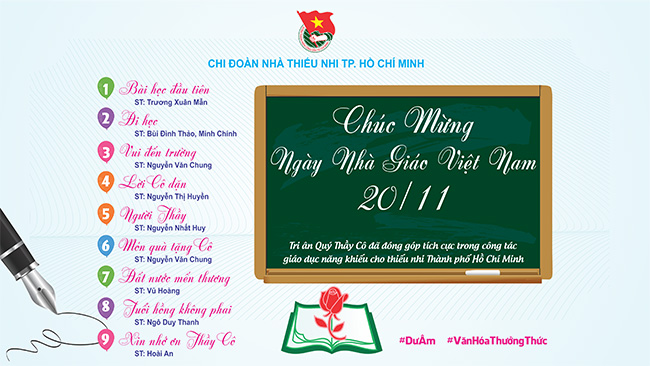 Những bài hát Tri ân Ngày Nhà Giáo Việt Nam 20/11