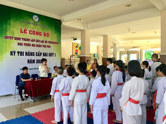 Kỳ thi nâng đai Taekwondo quý I năm 2021 - Nhà Thiếu nhi Quận Tân Phú
