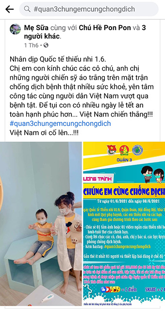 Chương trình Chúng em cùng chống dịch - Nhà Thiếu nhi Quận 3