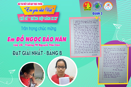 Hội thi viết chữ đẹp trực tuyến Em Yêu Chữ Việt - Nhà Thiếu nhi Quận 3