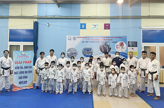 Hoạt động thi lên đai võ Karatedo Quý 1.2022 - Nhà Thiếu nhi Quận 7