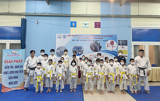 Hoạt động thi lên đai võ Karatedo Quý 1.2022 - Nhà Thiếu nhi Quận 7