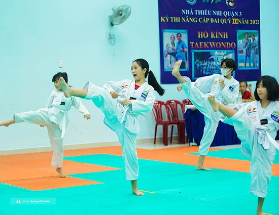 CLB võ Taekwondo tổ chức thi nâng cấp đợt III - Nhà Thiếu nhi Quận 3