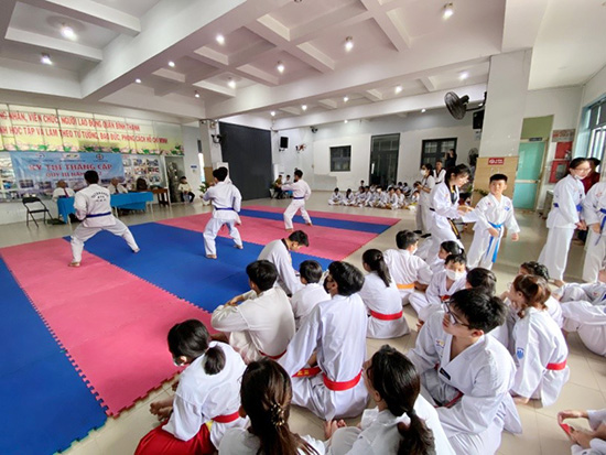 Tổ chức thi lên cấp đai lớp Taekwondo Quý 3 năm 2022 - Nhà Thiếu nhi Quận Bình Thạnh