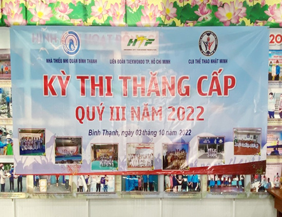 Tổ chức thi lên cấp đai lớp Taekwondo Quý 3 năm 2022 - Nhà Thiếu nhi Quận Bình Thạnh