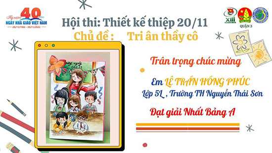 Hội thi Thiết kế thiệp 20-11 - Nhà Thiếu nhi Quận 3