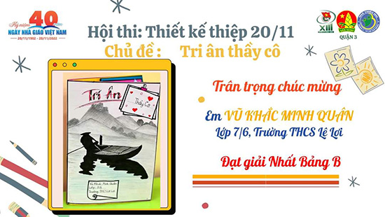 Hội thi Thiết kế thiệp 20-11 - Nhà Thiếu nhi Quận 3