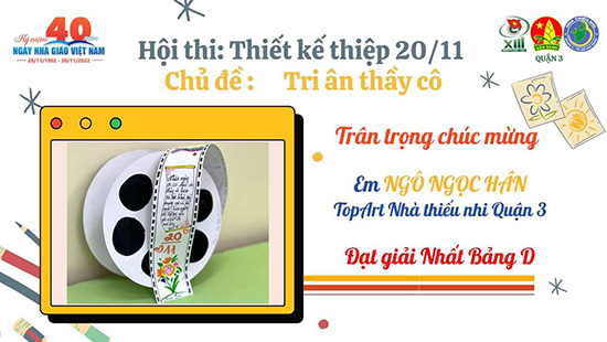 Hội thi Thiết kế thiệp 20-11 - Nhà Thiếu nhi Quận 3