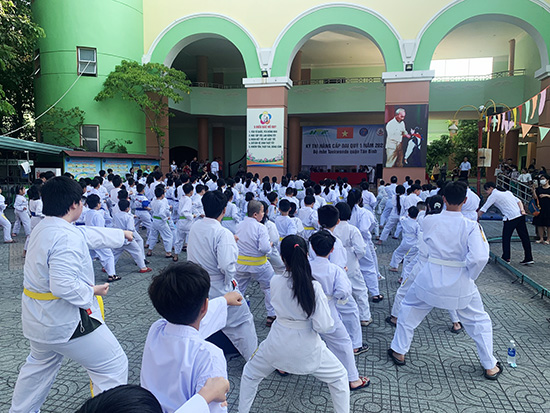 Kỳ thi nâng cấp đai bộ môn Taekwondo - Nhà Thiếu nhi Quận Tân Bình