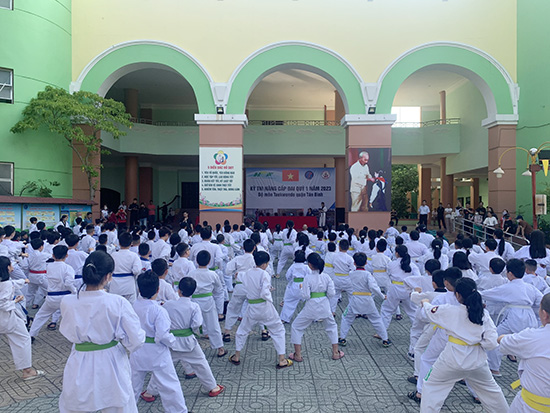 Kỳ thi nâng cấp đai bộ môn Taekwondo - Nhà Thiếu nhi Quận Tân Bình