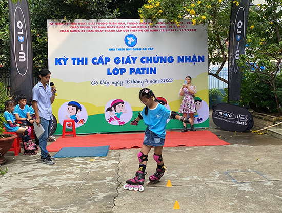 Kỳ thi cấp giấy chứng nhận lớp Patin - Nhà Thiếu nhi Quận Gò Vấp
