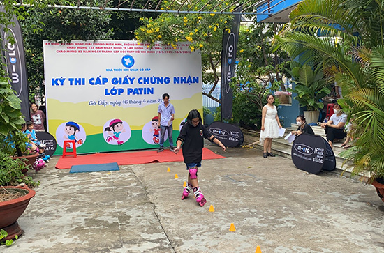 Kỳ thi cấp giấy chứng nhận lớp Patin - Nhà Thiếu nhi Quận Gò Vấp