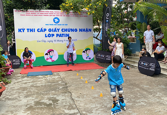 Kỳ thi cấp giấy chứng nhận lớp Patin - Nhà Thiếu nhi Quận Gò Vấp