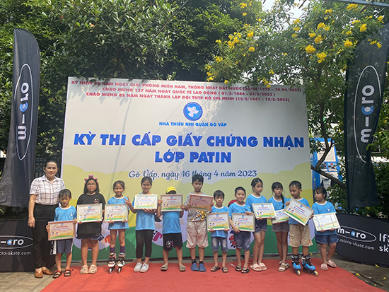 Kỳ thi cấp giấy chứng nhận lớp Patin - Nhà Thiếu nhi Quận Gò Vấp