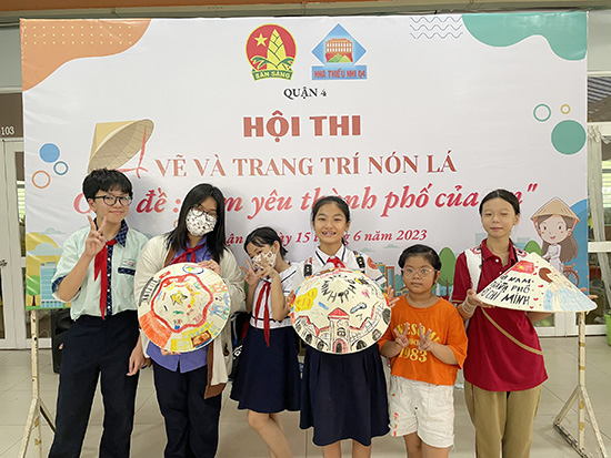 Hội thi vẽ tranh trên nón lá - Nhà Thiếu nhi Quận 4