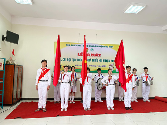 Thành lập Liên đội tạm thời năm 2023 - Nhà thiếu nhi huyện Hóc Môn