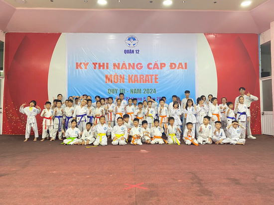 Kỳ thi nâng đai môn võ Karate Quý 3 năm 2024 - Nhà Thiếu nhi Quận 12